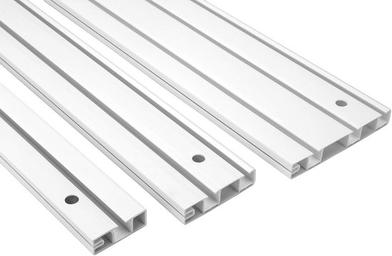 Foto: Gordijnrail 200 cm pvc wit eenvoudige montage en duurzaam