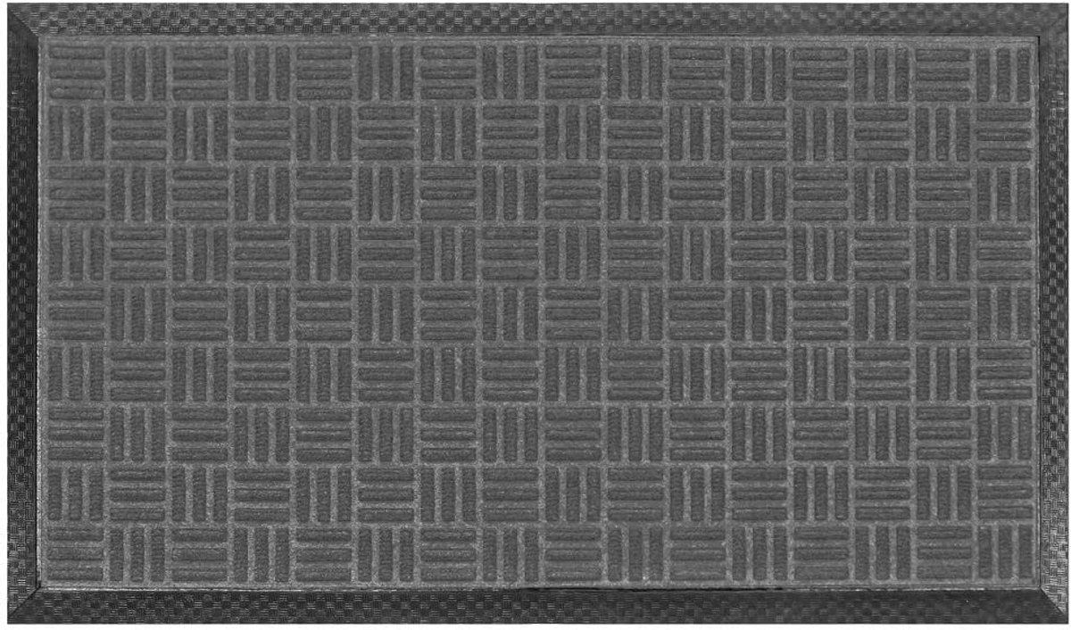 Ibenzoa Weerbestendige Deurmat voor Binnen en Buiten met Hoog Absorptievermogen en Antislip Eigenschappen grijs