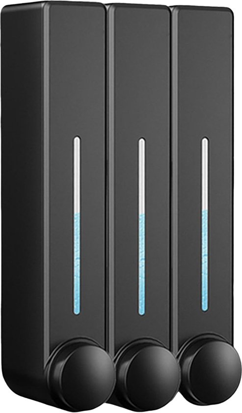 Ravytha Zeepdispenser, Soap shampoo, zeepdispenser, wandgemonteerde zeepdispenser, wandvloeistof, wandvloeistof, set van 3 wandshampoo, dispenser voor douchegel
