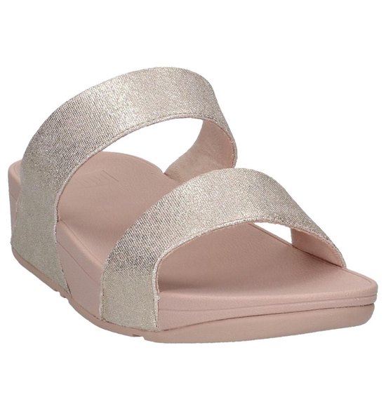 fitflop shimmy pink foil suede slippers