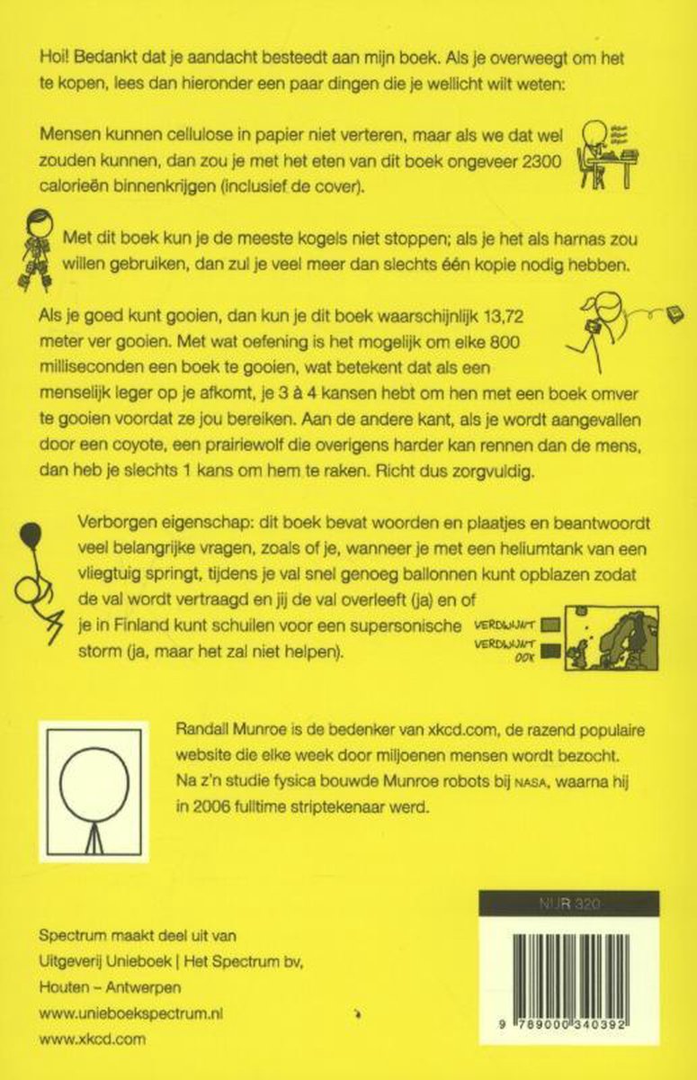 XKCD 1 - Wat als? - back cover