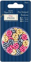 Docrafts: Heritage Press Pin-striped Buttons (30pcs)