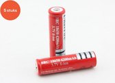 5 Stuks 18650 oplaadbare batterijen | 3.7V 4200mAh| Quickstuff