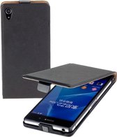 Lelycase Zwart Eco Leather Flip Case Sony Xperia Z2