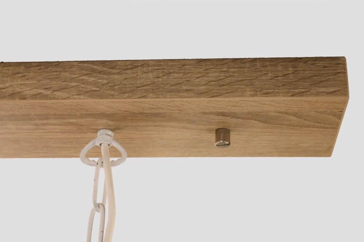 Houten plafondbalk voor lampen 130 cm | Gemelamineerd eiken | bol.com