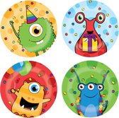 Haza Original Bordjes Monster Party 8 Stuks 23 Cm