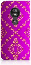 Motorola Moto E5 Play Uniek Standcase Hoesje Barok Roze