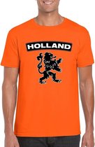 Oranje Holland shirt met zwarte leeuw heren S