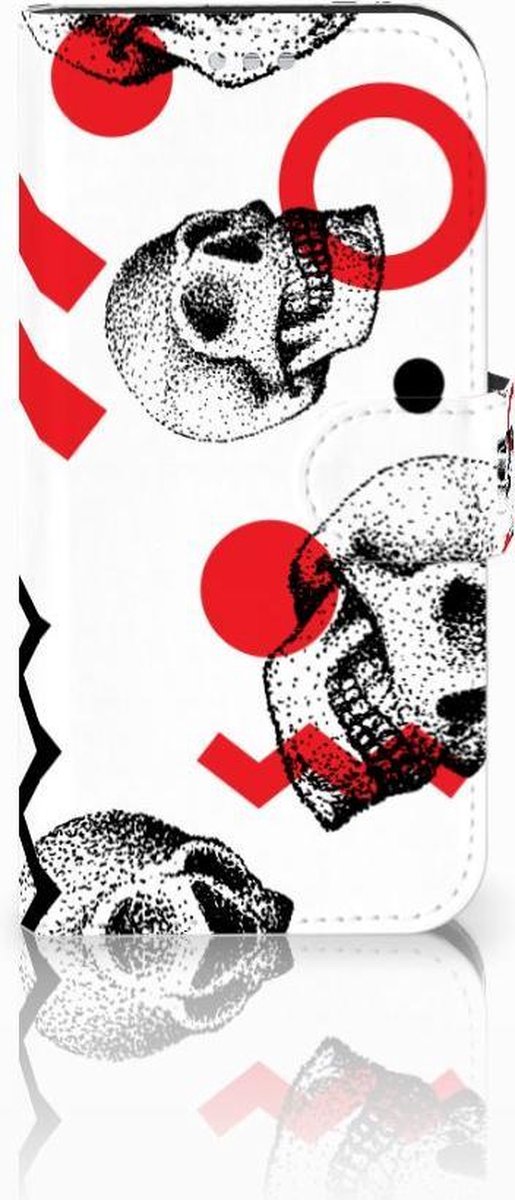 Telefoonhoesje met Naam Samsung Galaxy S7 Skull Red