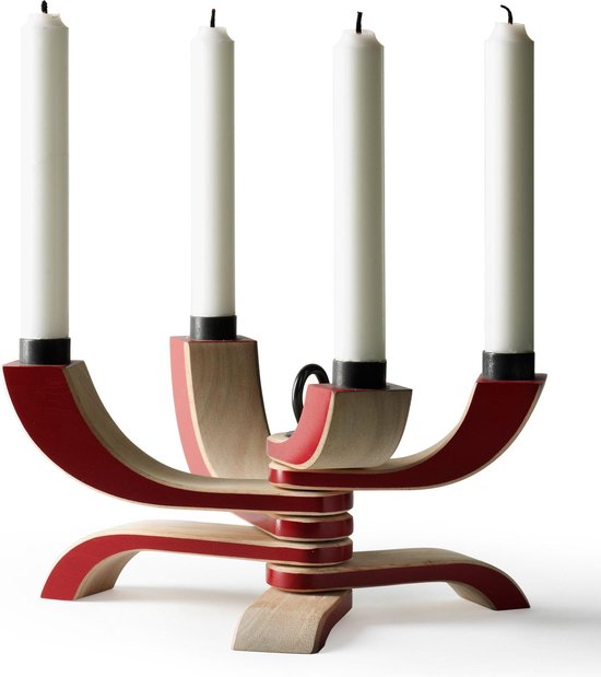 Design House Stockholm Nordic Light 4 kandelaar rood