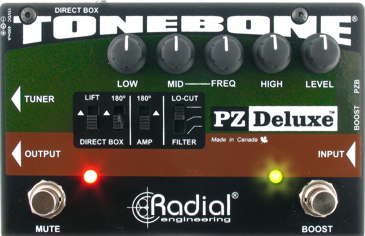 Radial PZ-Deluxe voorversterker voor akoestische instrumenten