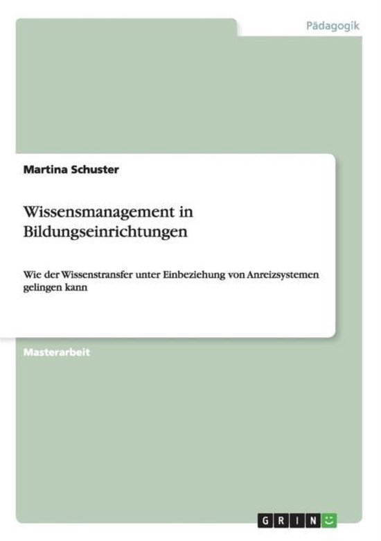 Wissensmanagement in Bildungseinrichtungen - cover