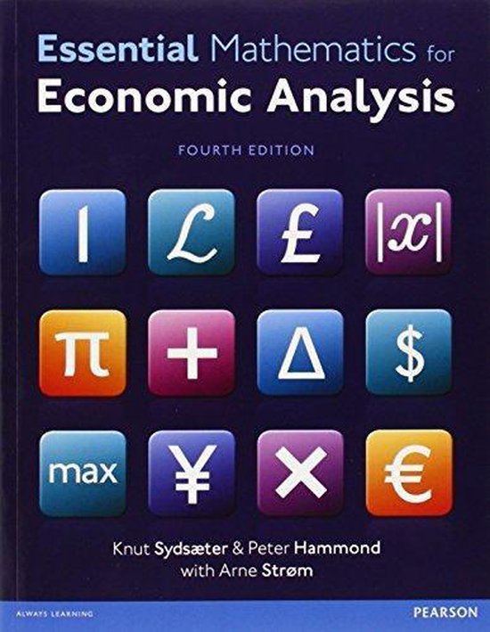 Essential Mathematics For Economic Analysis With Mymathlab G