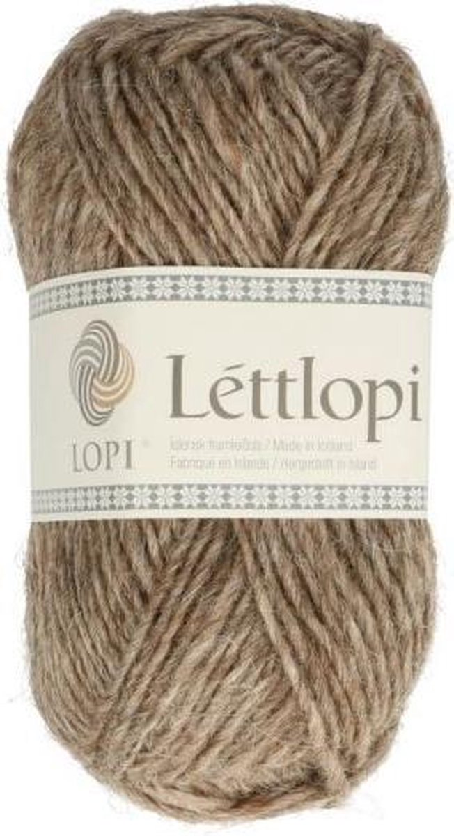 Ijslandse breiwol Lettlopi - Oatmeal heather / haframjöl heather