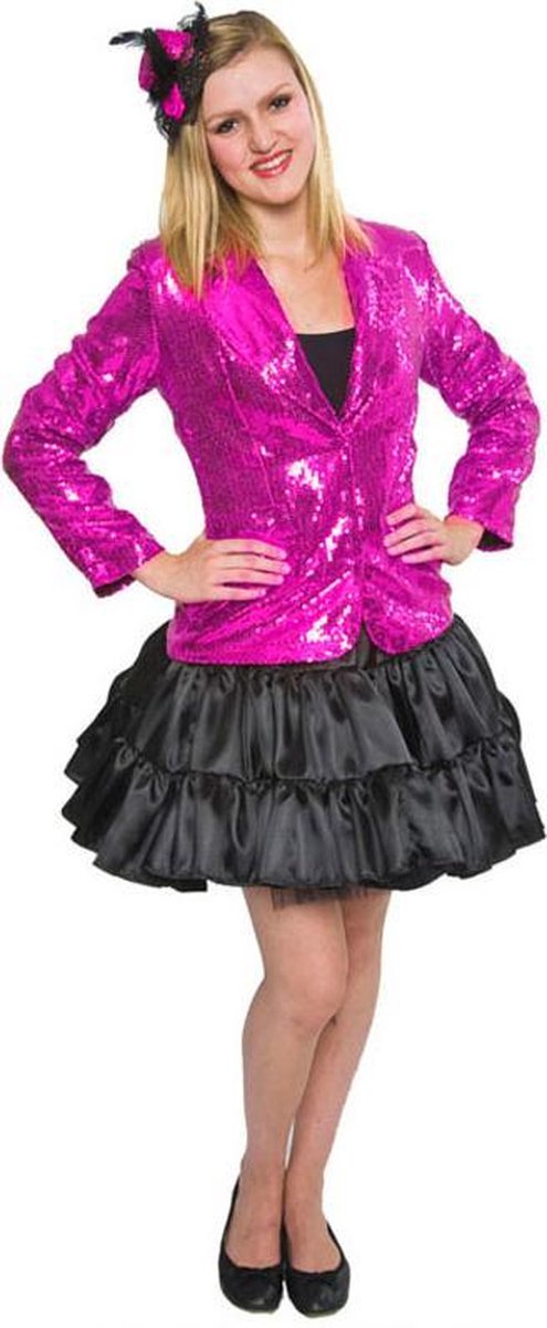Humoristisch zuur Nucleair Pailletten jasje roze - Carnavalskleding | bol.com