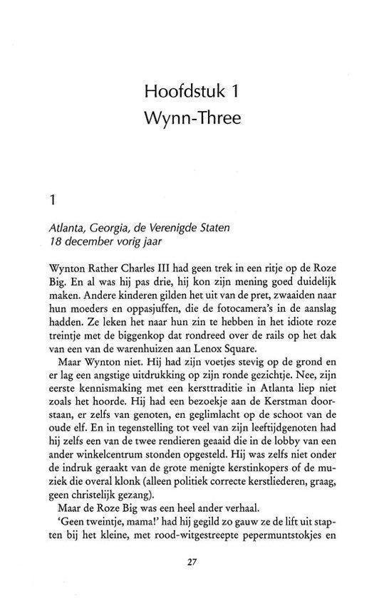 Titelpagina van een boek, "Hoofdstuk 1 Wynn-Three", met een pagina-element.