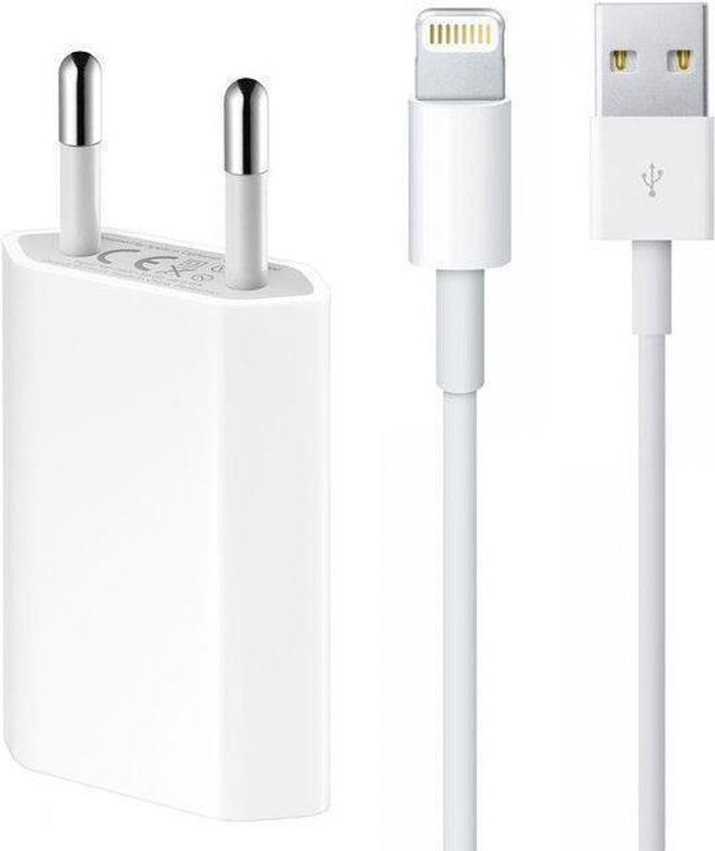 Ochtend Discriminatie op grond van geslacht stopverf iPhone 5 - 5S - 5C - oplader - USB lader en lightning kabel | bol.com