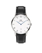 Daniel Wellington Dapper Sheffield DW00100088  - Horloge - Leer - Zwart- Ø 38mm