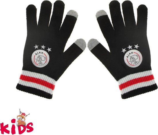 Ajax handschoenen kinderen - zwart | bol.com