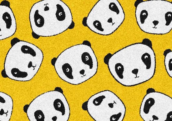 Mat, Vloermat, Vloerkleed, Tapijt, Kind - Kinderkamer Panda - Wasbaar - Antislip - 85 x 60 cm