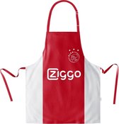 Ajax keukenschort wit/rood/wit