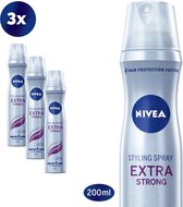 NIVEA Extra Strong Styling Spray - Haarlak - 3 x 250 ml - Voordeelverpakking