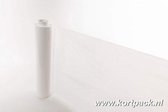 6 rollen Witte stretchfolie 23my x 50cm x 270mtr + Kortpack pen (005.0825)
