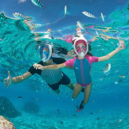 Campingwise full face Duikmasker, snorkelmasker - Zwart - Maat L/XL