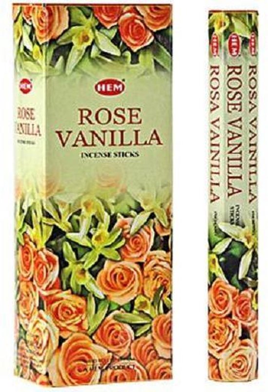 HEM Wierook - Vanilla Rose - Slof (6 pakjes/120 stokjes)