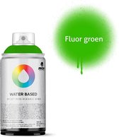 MTN Fluoriserend groene waterbasis spuitverf - 300ml lage druk en matte afwerking