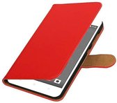 Bookstyle Wallet Case Hoesjes voor HTC Desire 825 Rood