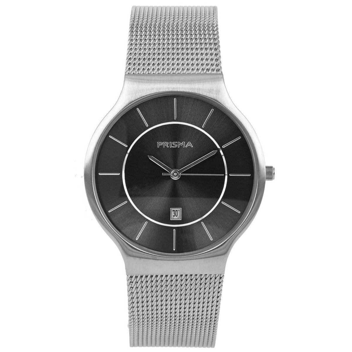 Prisma horloge 1801 heren icon design edelstaal