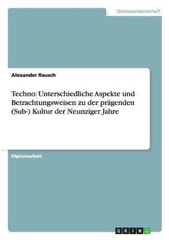 Techno | 9783638715539 | Alexander Rausch | Boeken | bol.com