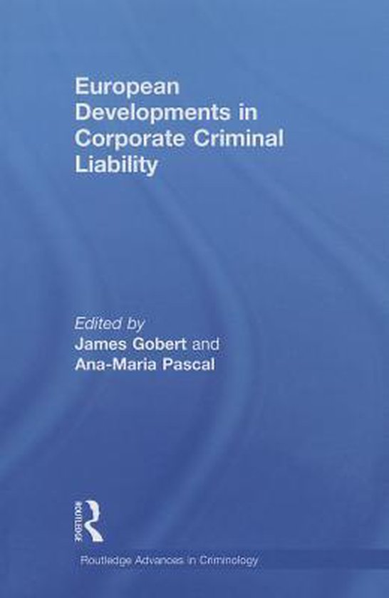 European Developments in Corporate Criminal Liability - cover