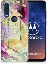 Coque Téléphone pour Motorola One Vision TPU étui Peinture Lettre
