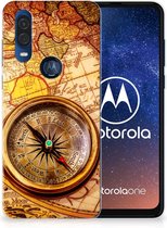 Siliconen Back Cover Motorola One Vision Kompas