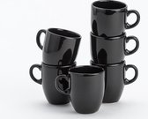 Lite-Body Hermes Koffie beker - 20cl - set van 6 suks - Mystique Zwart