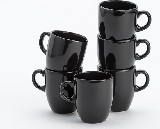 Lite-Body Hermes Koffie beker - 20cl - set van 6 suks - Mystique Zwart |  bol.com