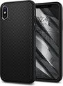 Spigen Liquid Air case iPhone XS hoesje - Mat zwart