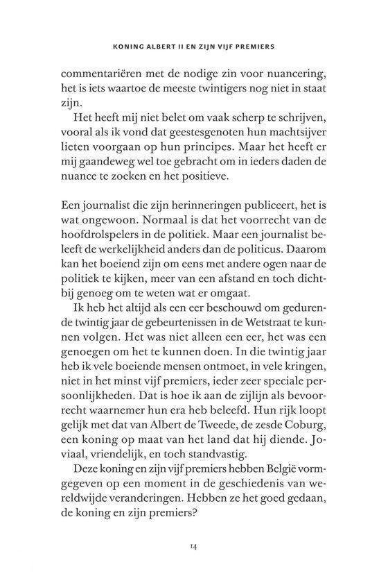 Albert II en zijn vijf premiers