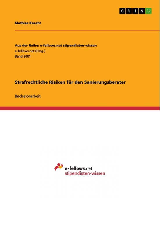 Strafrechtliche Risiken für den Sanierungsberater - cover