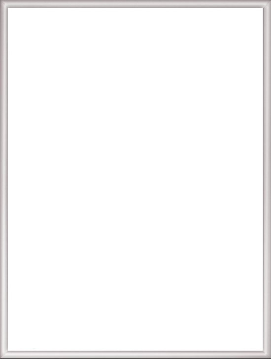 Homedecoration Almelo - Cadre photo - Format photo - 52 x 71 cm - Brillant argent