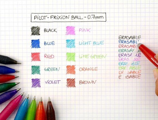 Pilot Frixion – Rollerball pen – Roze 0.7mm – uitgumbaar – 1stuks - Pilot frixion
