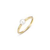 New Bling Goud 9NBG 0016 54 Dames Parel Ring - 5mm - maat 54 - Goud