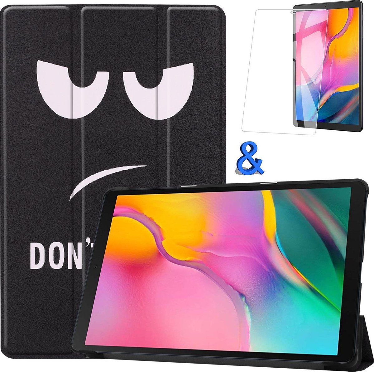 Samsung Galaxy Tab A 10.1 2019 Hoes met Screenprotector - Don't touch me