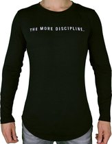 The More Discipline T-Shirt Stretch met Lange Mouwen | Zwart (L) - Disciplined Sports