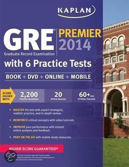 Kaplan Gre Premier 2014 With 6 Practice Tests - cover