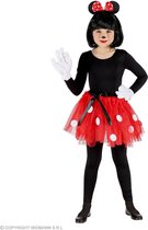 Widmann - Mickey & Minnie Mouse Kostuum - Minnie De Vriendin Van Mickey Muis Meisje - Rood - Maat 110 - Carnavalskleding - Verkleedkleding