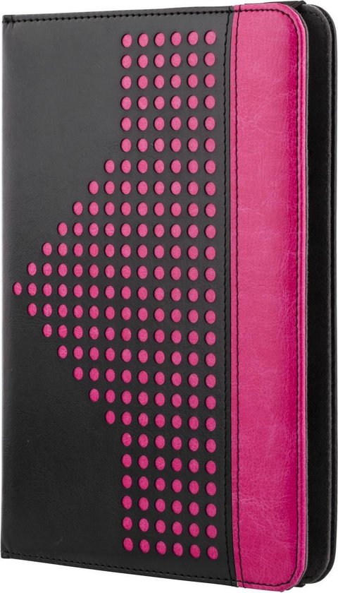 STREETZ TPF-1216 Universele Tablet Cover voor 7-8 ", Pashouders, Handvat, Zwart / Roze