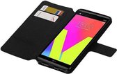 Cross Pattern TPU Bookstyle Wallet Case Hoesjes voor LG V20 Zwart